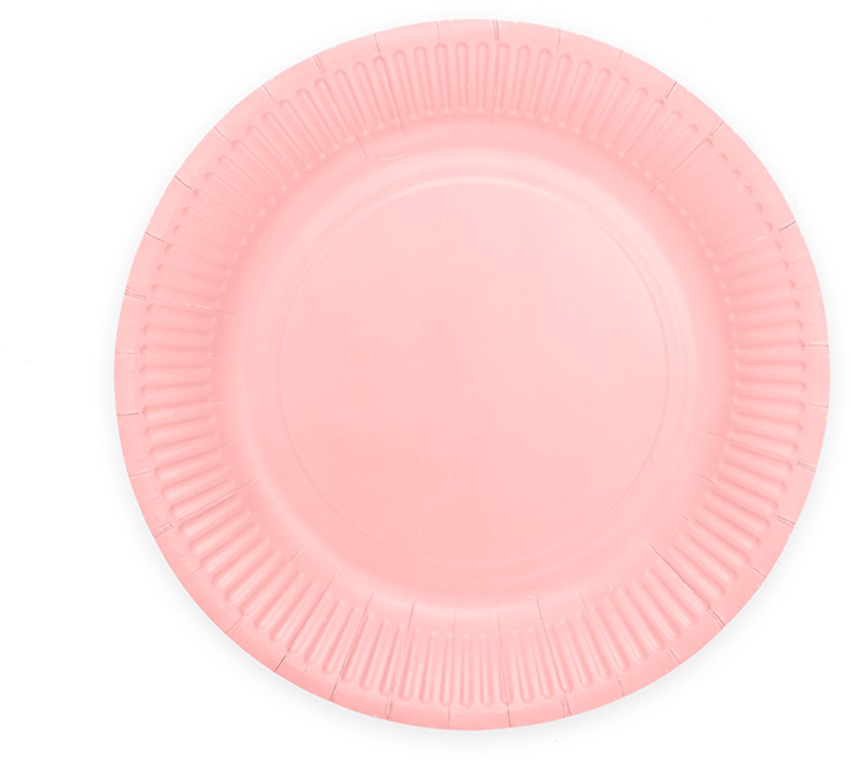 8x Papieren Bordjes 18cm FSC - Roze - Feestartikelen