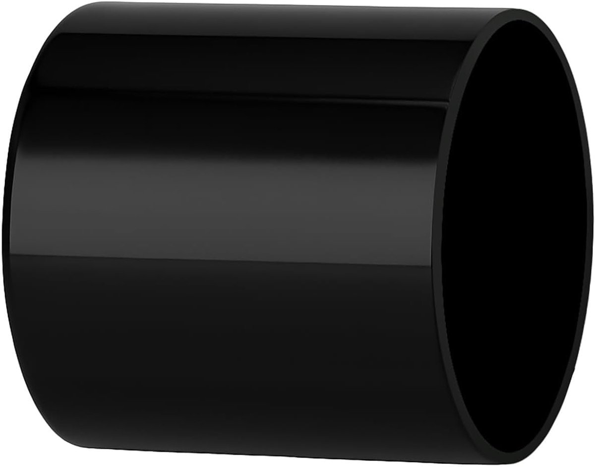 2X 56mm Solvent Welding Straight Coupling Black Plastic Waste Pipe Connector - ShopVlot
