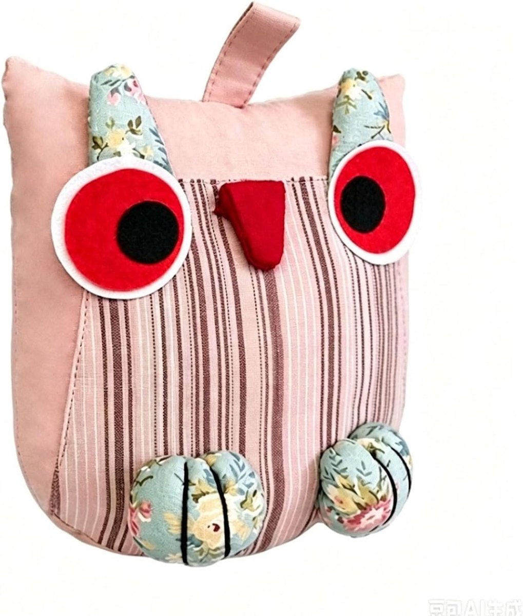 Owl Door Stopper 18 x 16 x 7.5 cm, Animal Decoration, Fabric Door Stopper, Owl Door Stopper, Door Bag, Animal Shape - ShopVlot