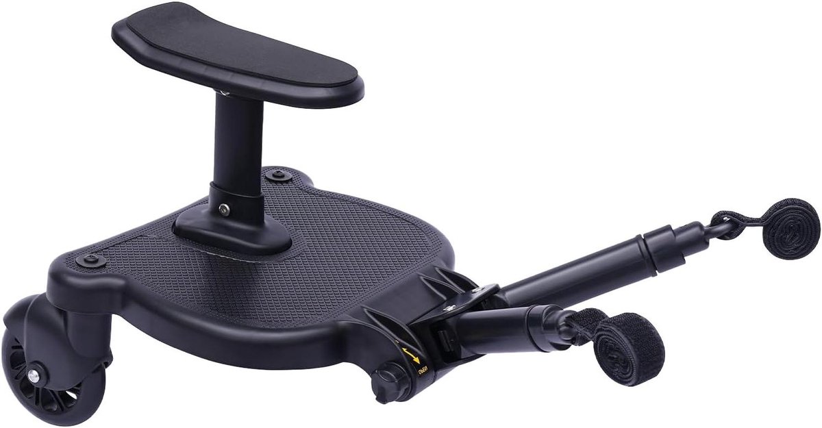 Meerijdplankje Kinderwagen - Treeplank Buggy - Extra Kind Mee - Met Afneembare Zitting - Tot 25 kg - Universeel