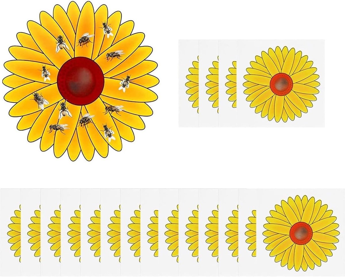 Effectieve Vliegenvanger met Kleefstoffen - 20 Stuks - Ideaal voor Huis en Tuin, Insectenbestrijding, Vliegenbestrijding