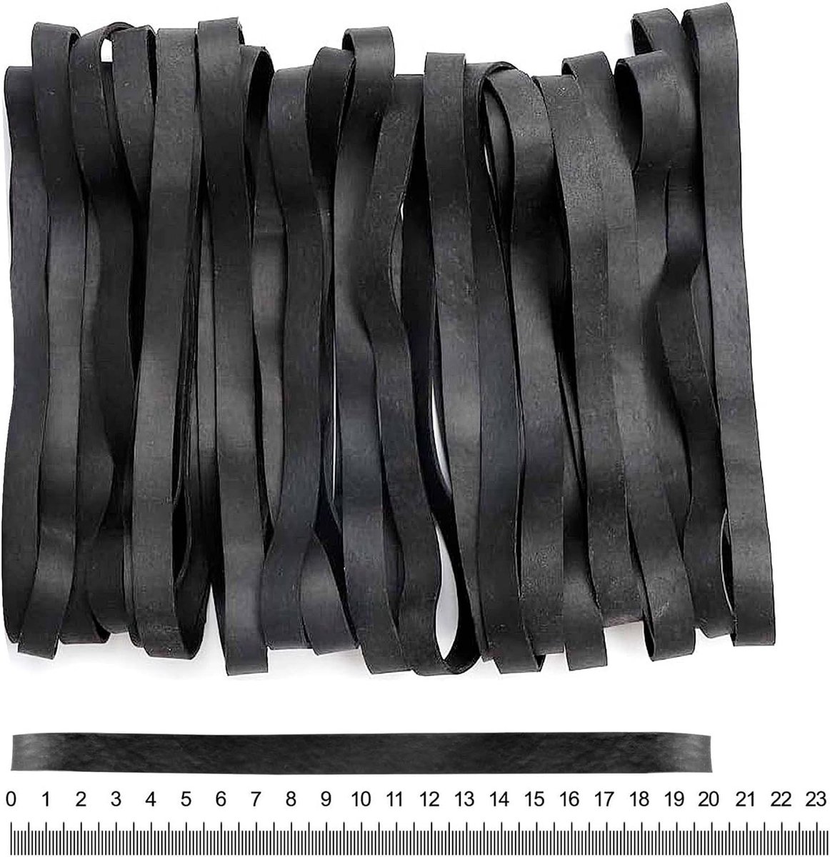 Sterke Zwarte Rubber Bands 20 Stuks van 1 cm - Ideaal voor Industrie, Thuisgebruik en Kantoororganisatie