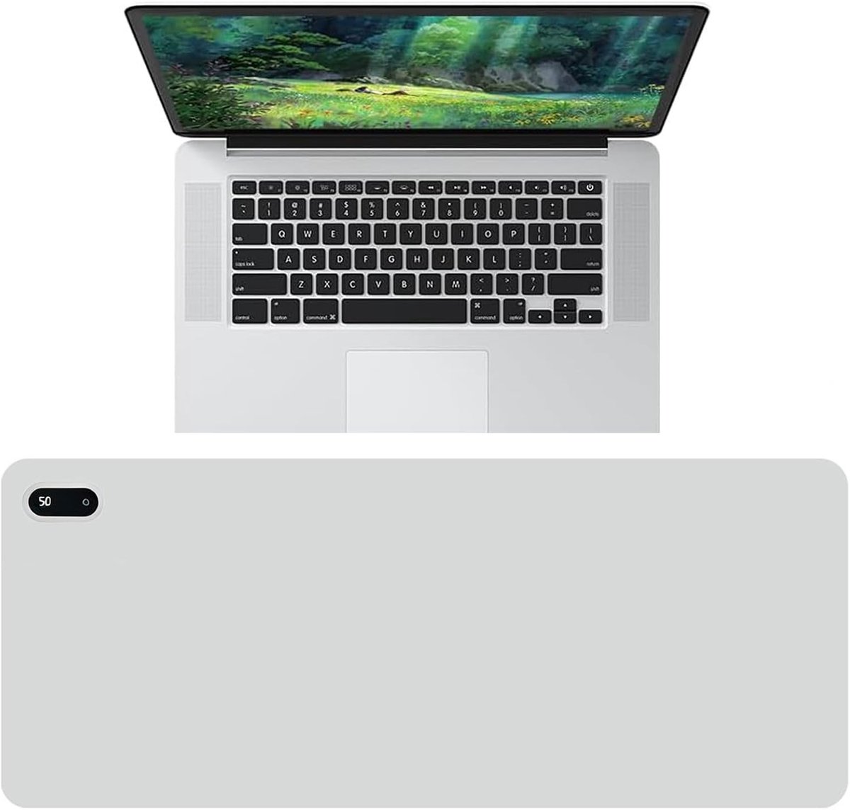 Verwarmde bureauonderlegger 80 x 33 cm, ergonomische muismat met verwarmingsfunctie voor extra comfort en warmte tijdens het werken