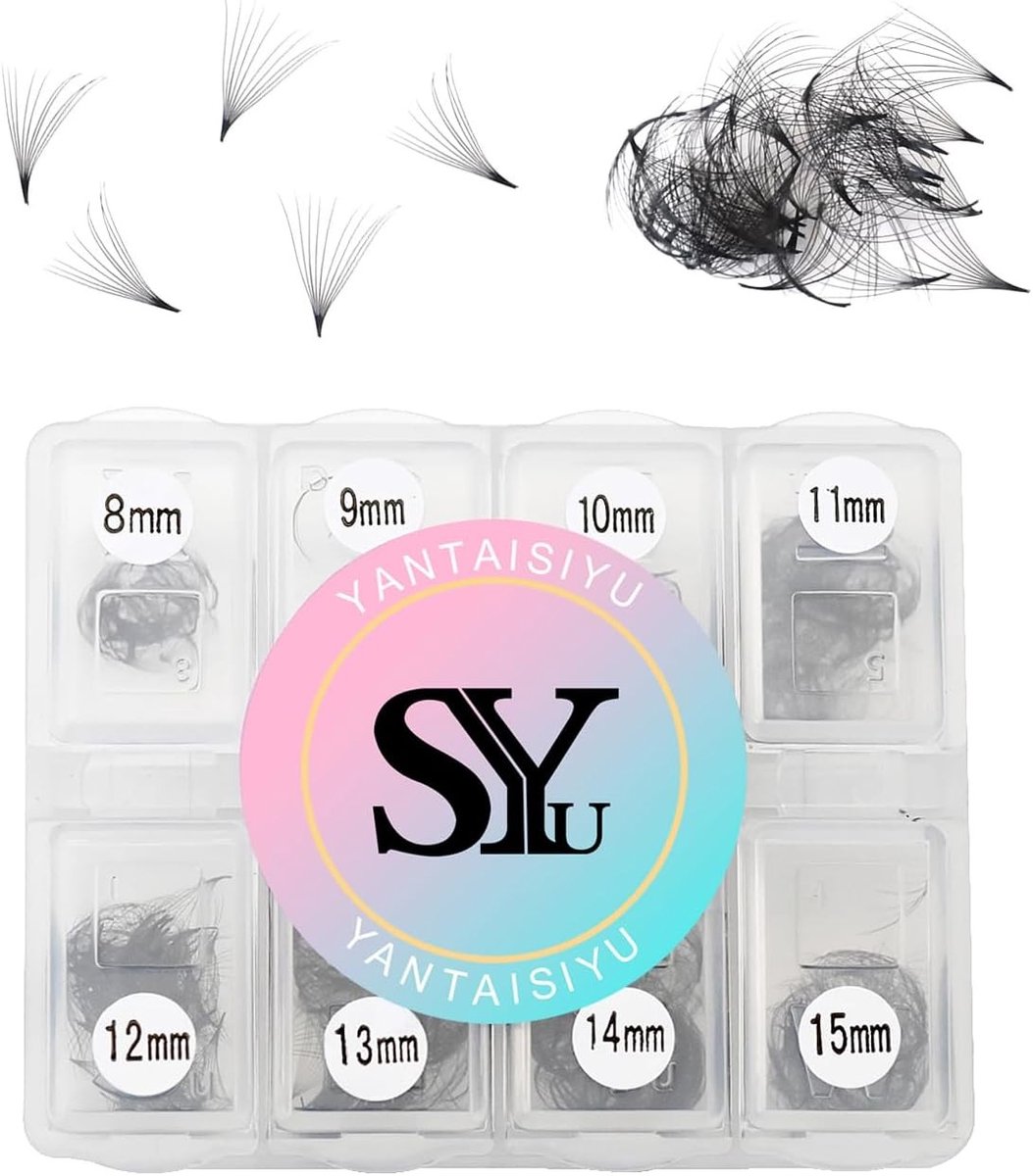 600 Stuks Wimperextensions 10D Gemakkelijke Fan Volume Wimpers Mix 8-15mm Premade C Curl voor Professioneel Gebruik
