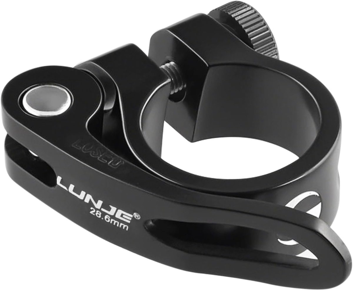 Fiets Zadeldrager Klem 25.4 mm 28.6 mm 31.8 mm 34.9 mm - Zadelsteun voor MTB en Racefiets (Zwart, 28.6 mm)