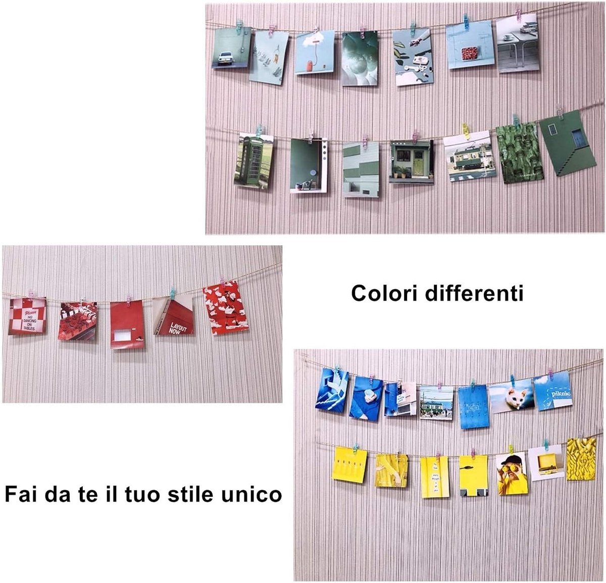 Set van 100 Mini Kledingknijpers van Plastic met Veer voor Kleding, Foto's en Creatieve Decoratie, Ideaal voor Feestjes en Knutselen, 4.5 cm (Kleur en Transparant)