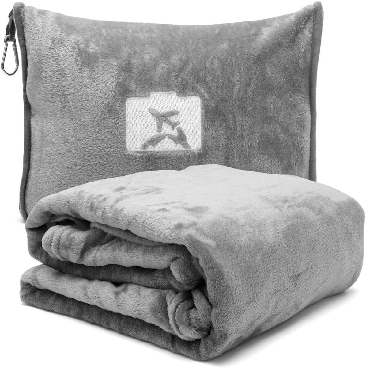 Multifunctionele Reiskussen en Deken Set, Zachte en Warme Reisdeken, Compacte Kussenhoes voor Vliegtuig, Auto en Kantoor, 50 x 152 cm