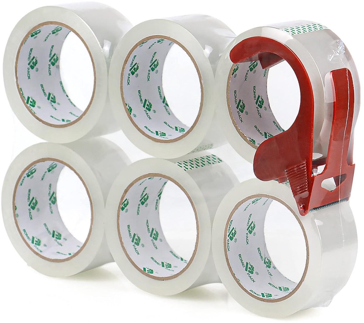 Transparante Verpakkingstape - 6 Rollen van 48mm x 66m - Sterke Plakband voor Verpakken, Karton en Dozen