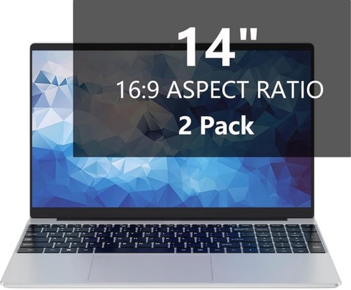 2-Pack Privacy Screenfilter voor 14 inch Laptop, 4-Weg Privacy Bescherming