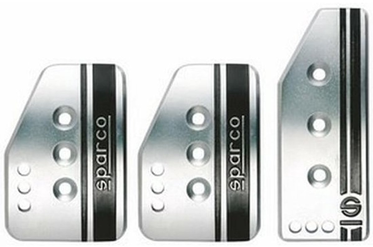 Sportpedalen Set Titanium/Zwart voor Handgeschakelde Auto - Extra Grip