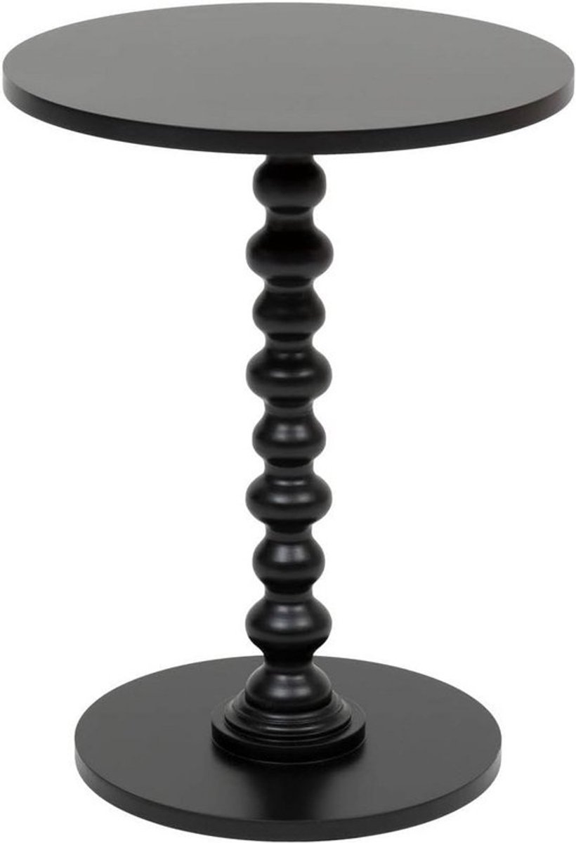Moderne Ronde Bijzettafel Zwart Metaal Compact Design