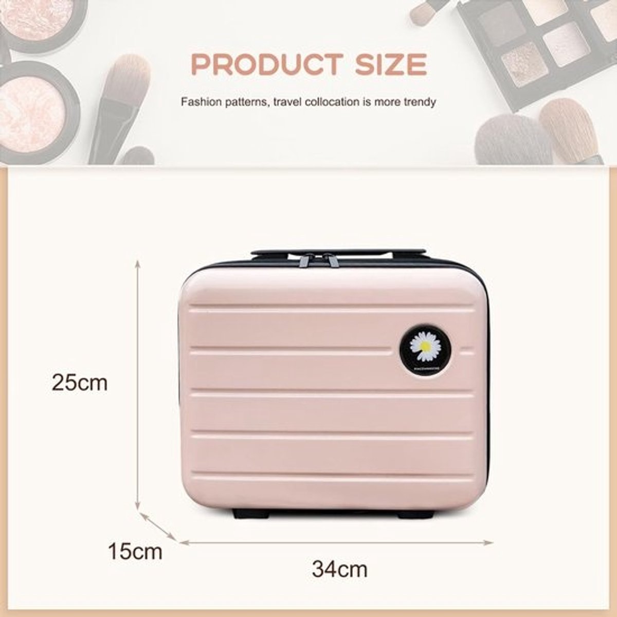 Cosmeticakoffer voor meisjes - Draagbare en waterdichte make-up tas 34 x 15 x 25 cm