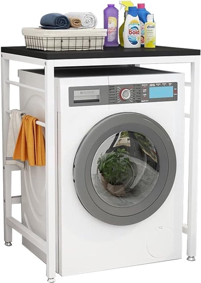 Opbergrek Boven Wasmachine en Droger - Vrijstaand Badkamer Rek Opslag
