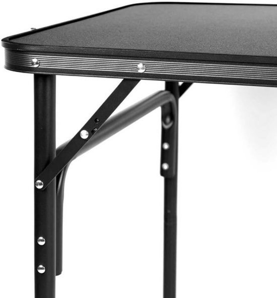 Opvouwbare Campingtafel 90x60 cm met Verstelbare Poten en Antislipvoeten — afbeelding 2