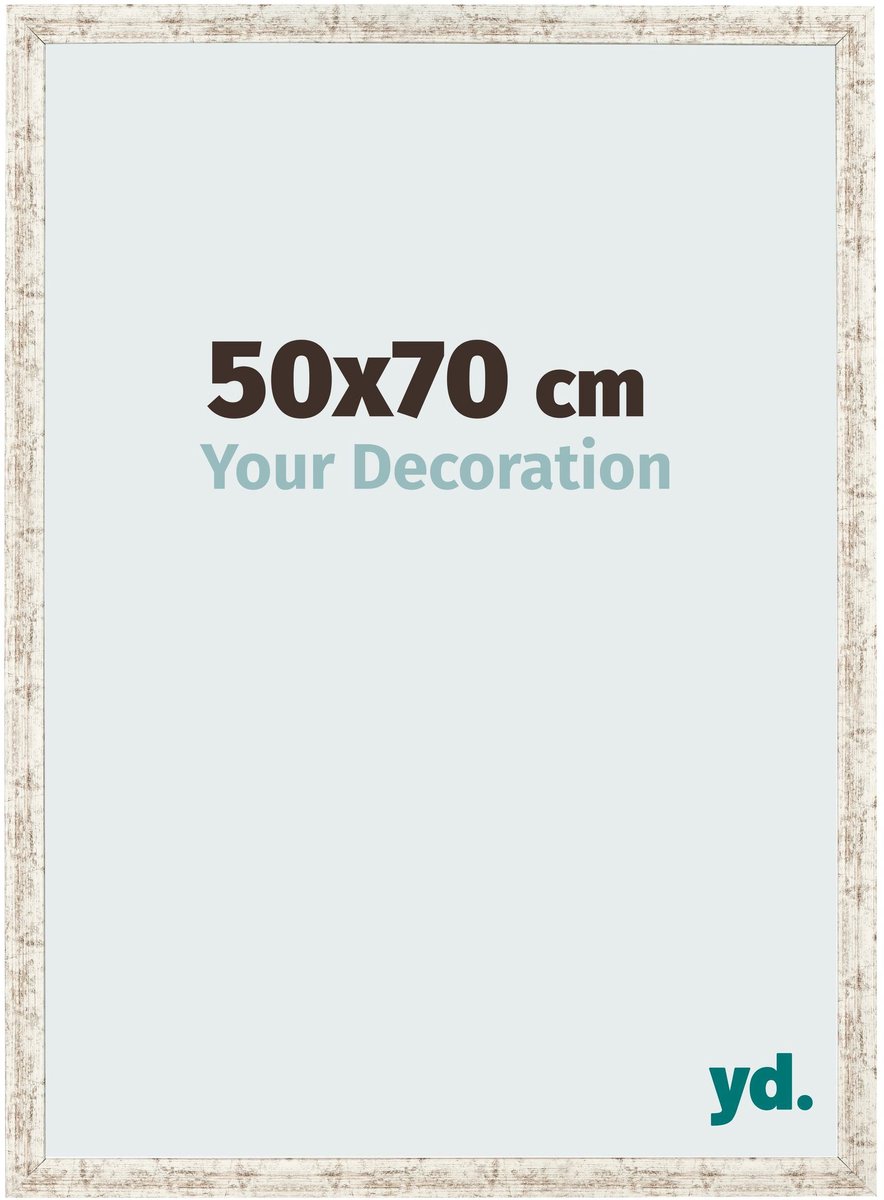 Your Decoration - Fotolijst 50x70 cm - MDF - Wit Vintage - Bologna