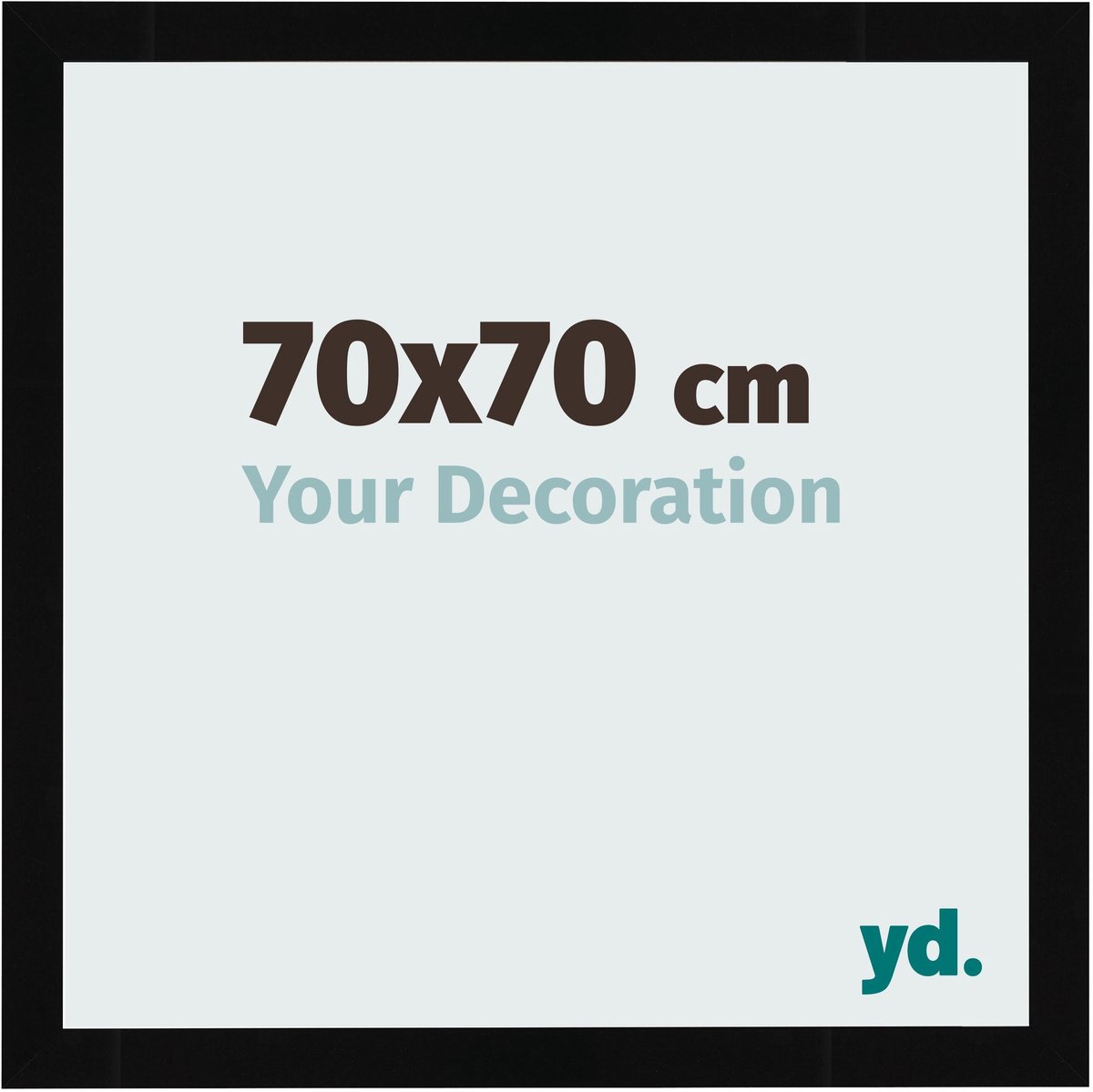 Your Decoration - Fotolijst 70x70 cm - MDF - Zwart Hoogglans - Bologna