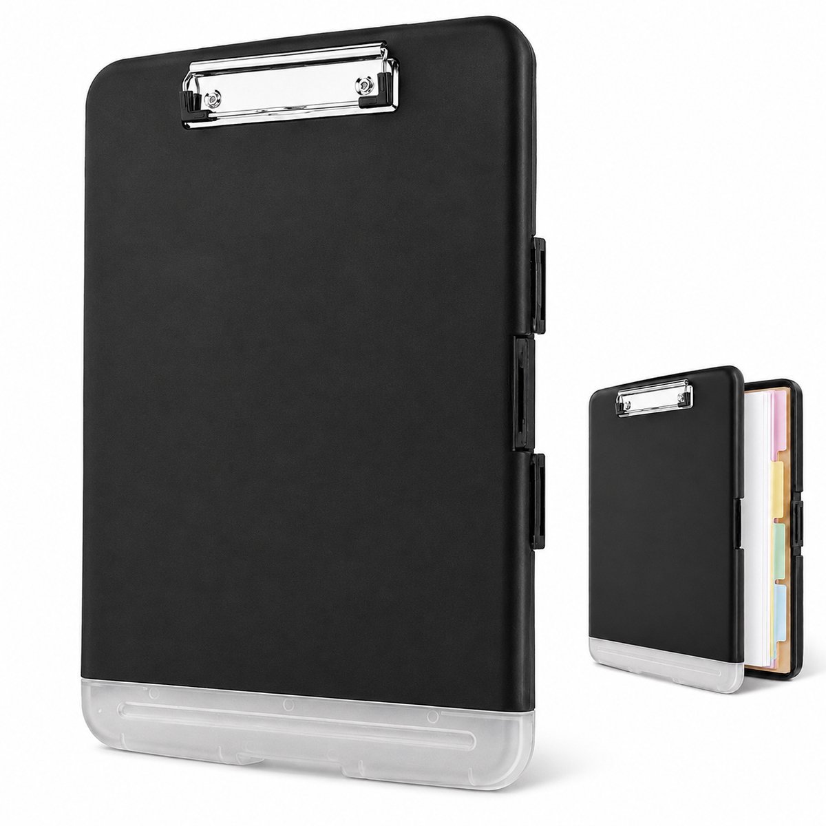 Somstyle Klembord met Opbergvak - A4 Clipboard - Documentenmap met Penhouder - Zwart