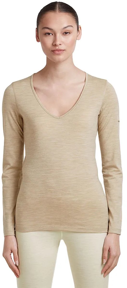 Icebreaker 200 Oasis T-shirt Met Lange Mouwen Beige M Vrouw