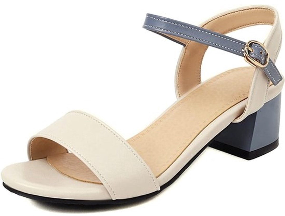 Dames Sandalen - Open Teen Schoenen - Zomerse Outfits - Stabiele Blokhak - 45 cm Hakhoogte
