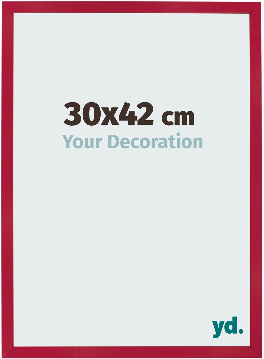 Your Decoration - Fotolijst 30x42 cm - MDF - Rood - Bologna
