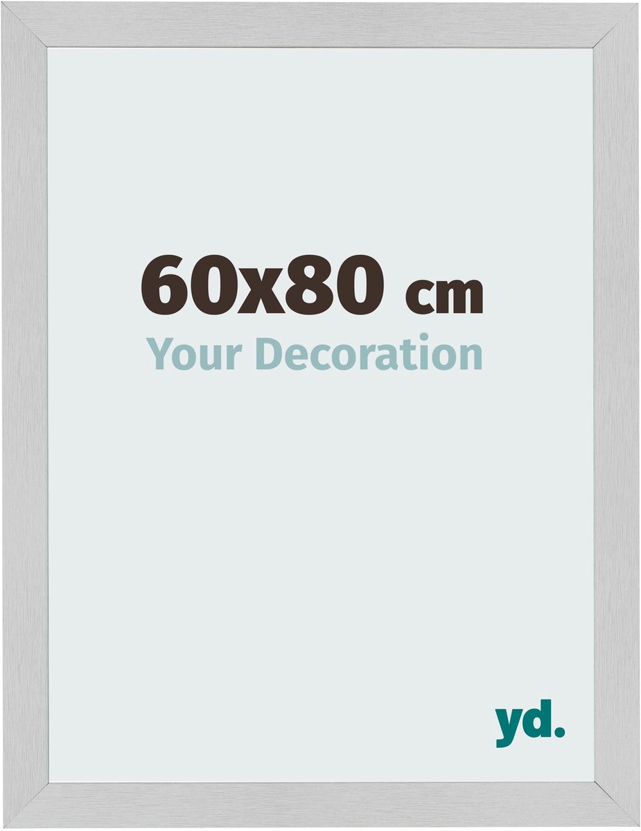 Your Decoration - Fotolijst 60x80 cm - MDF - Edelstaal - Bologna