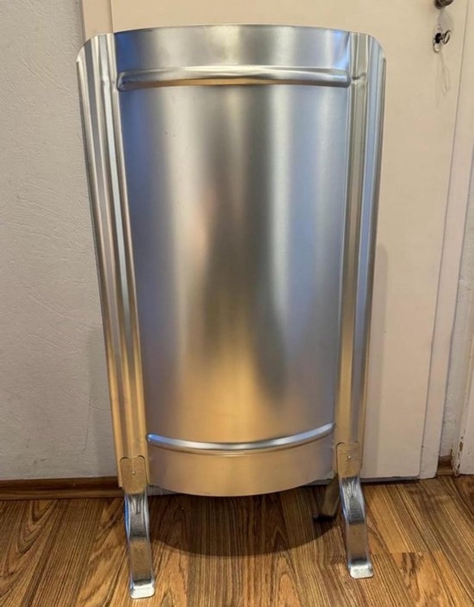 Kachelscherm met voeten - Modern Hitteschild 91 x 46 cm - Zilver