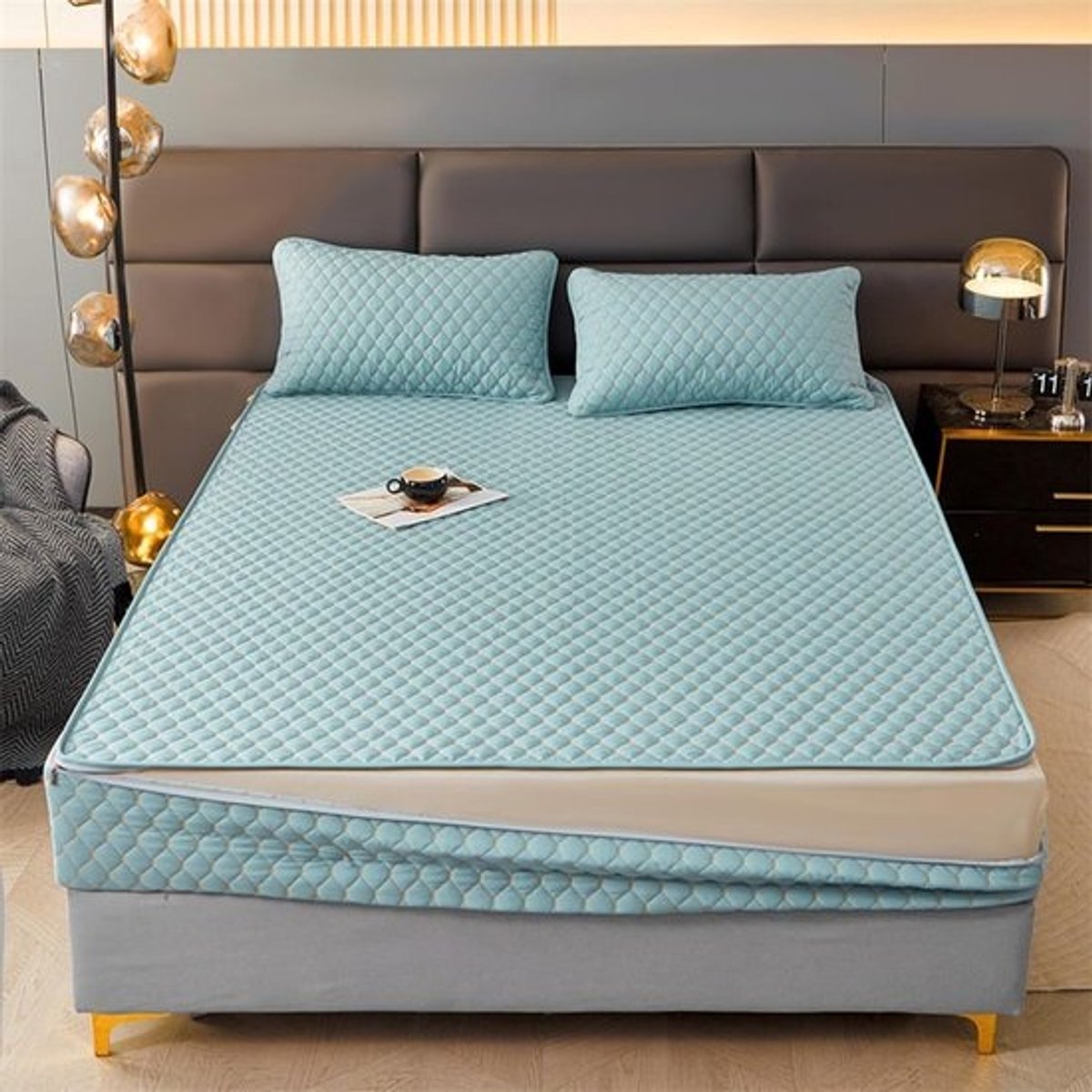 Matrashoes met Ritssluiting - Matrasbeschermer Topper - Matras Beschermen - 360 Graden Rits - 180 x 190 + 25 cm