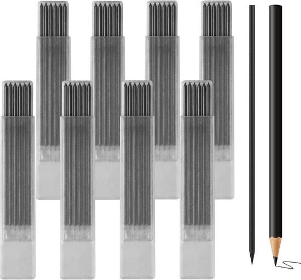 48 Stuks Diepgaand Marker Potlood Vullingen 2.8mm Grafiet Navullingen voor Timmerlieden en Bouw