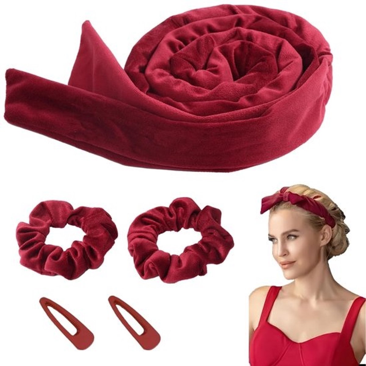 Store_8 - Heatless Curlers - Zijdeachtige Haarkrullers - Voor een Mooie Look - Zonder Hitte - Ideaal voor Krullen - Geschikt voor Alle Haartypes - ...