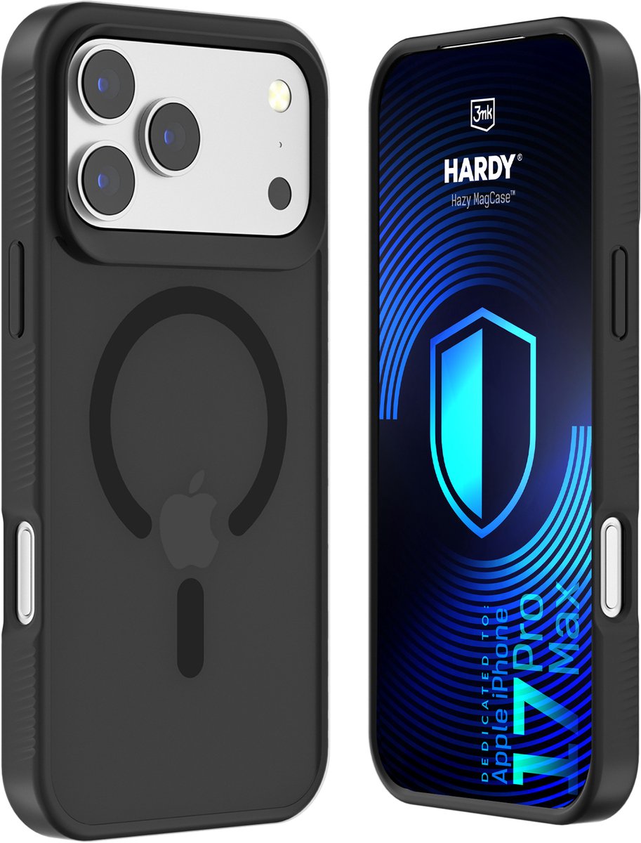 H Hardy Hazy MagCase - Geschikt voor Apple iPhone 17 Pro Max - Zwart - MagSafe Compatibel - Shockproof - Mat