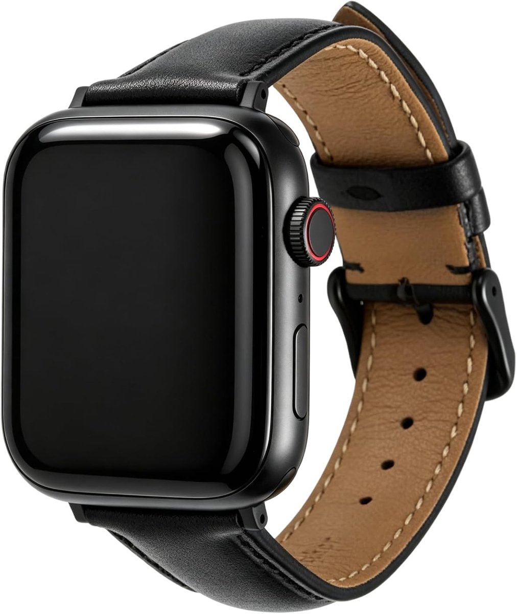 Leren armband voor Apple Watch, reservearmband voor heren en dames, zacht leer, stijlvol en comfortabel, compatibel met diverse series