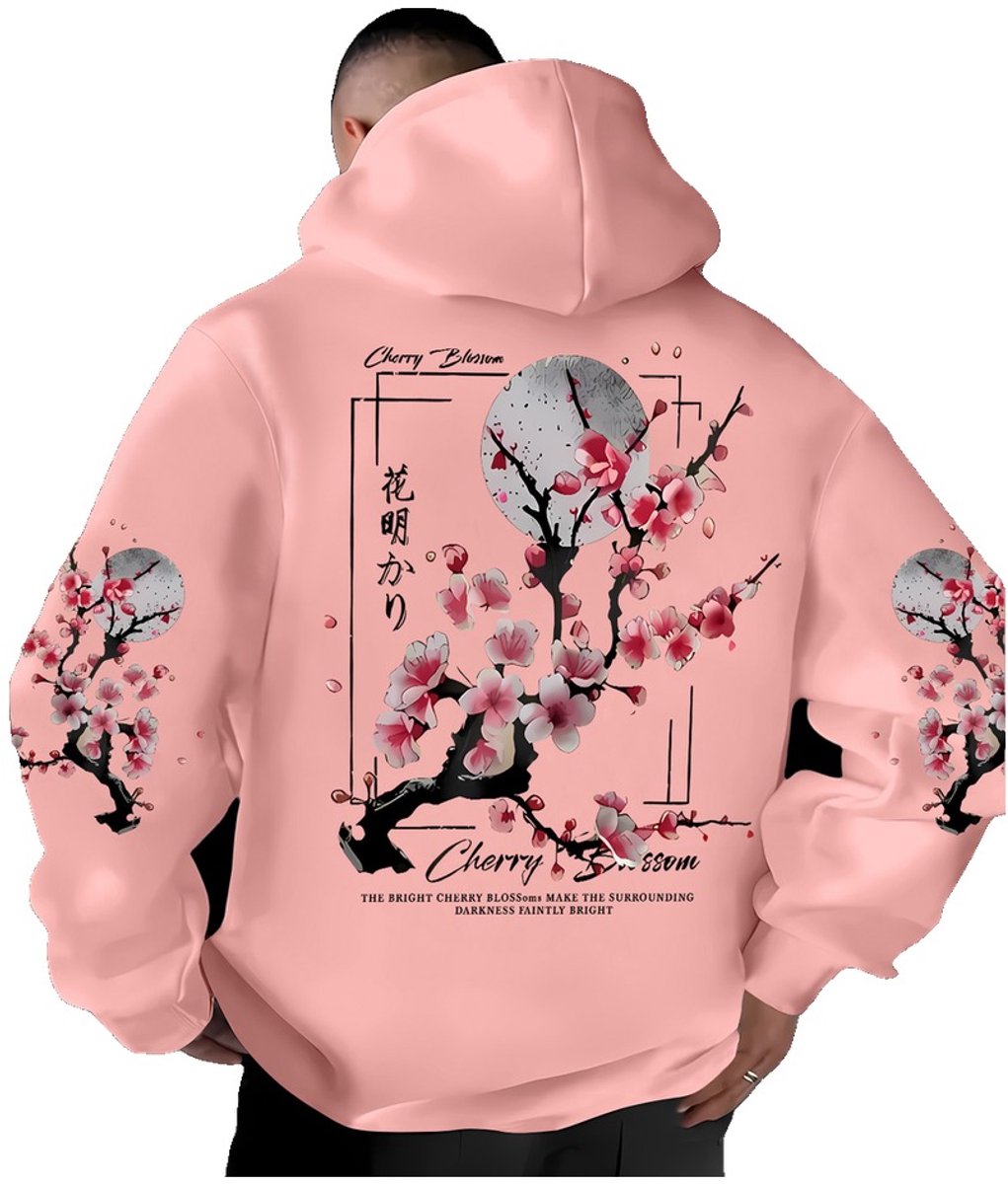 Currero Hoodie Heren Warme Hoodie Met Capuchon Comfortabele Sweater Casual Trui Pullover Herentrui Roze