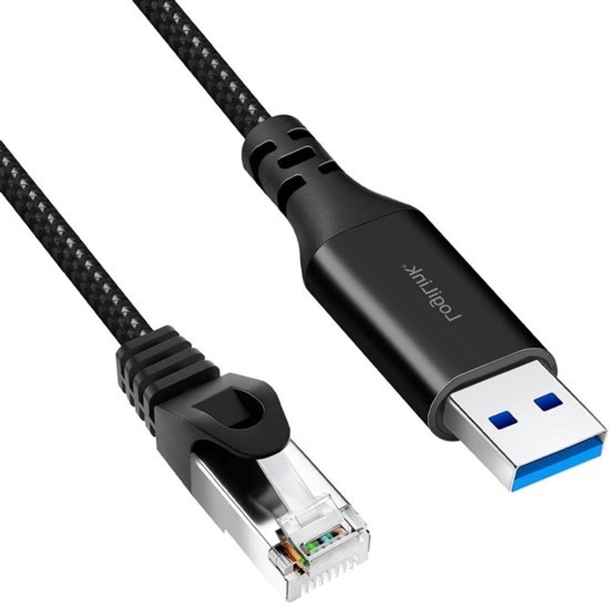USB naar Ethernet Kabel - Netwerkadapterkabel LAN - Internetverbinding Maken - Geïntegreerde Chipset - 15 meter - Zwart/Grijs