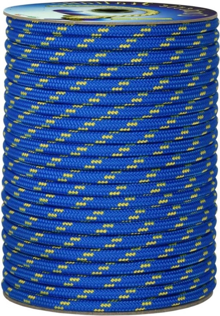 Gevlochten Touw - Bevestigingstouw Polyester - Boot Gebruik - Hoge Taaiheid - 20 meter 12mm - Lichtblauw