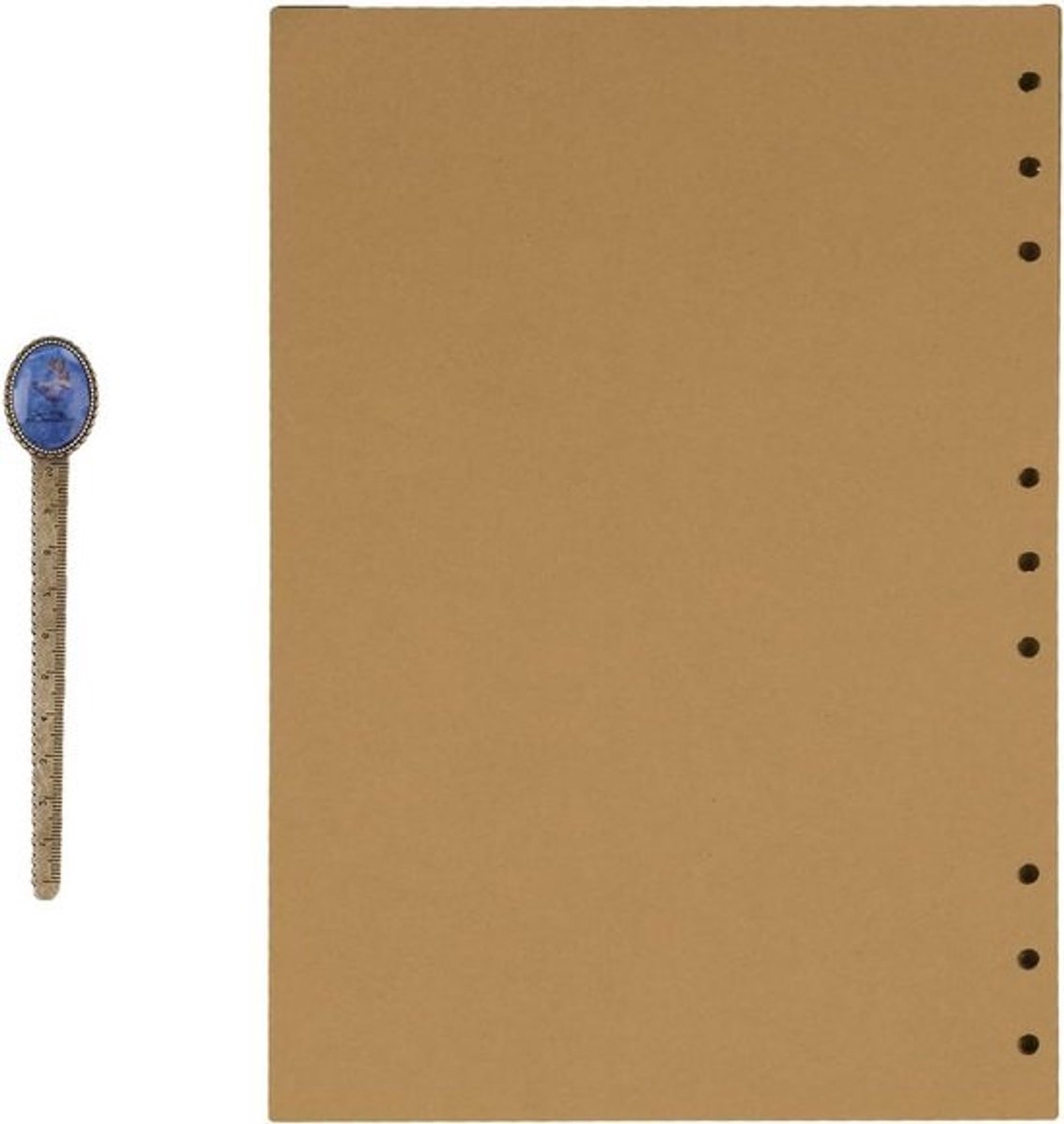 Navulpapier B5 Kraft - Losbladig papier Vullingen - Schrijven en Tekenen - 9-Gaten Geperforeerd - B5 175x250mm - Kraft