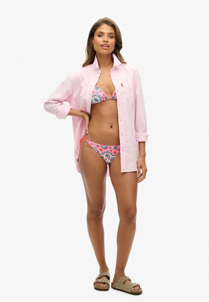 Superdry Cheeky bikinibroekje met strikjes aan de zijkant - Dames - Badpakken pink bandana