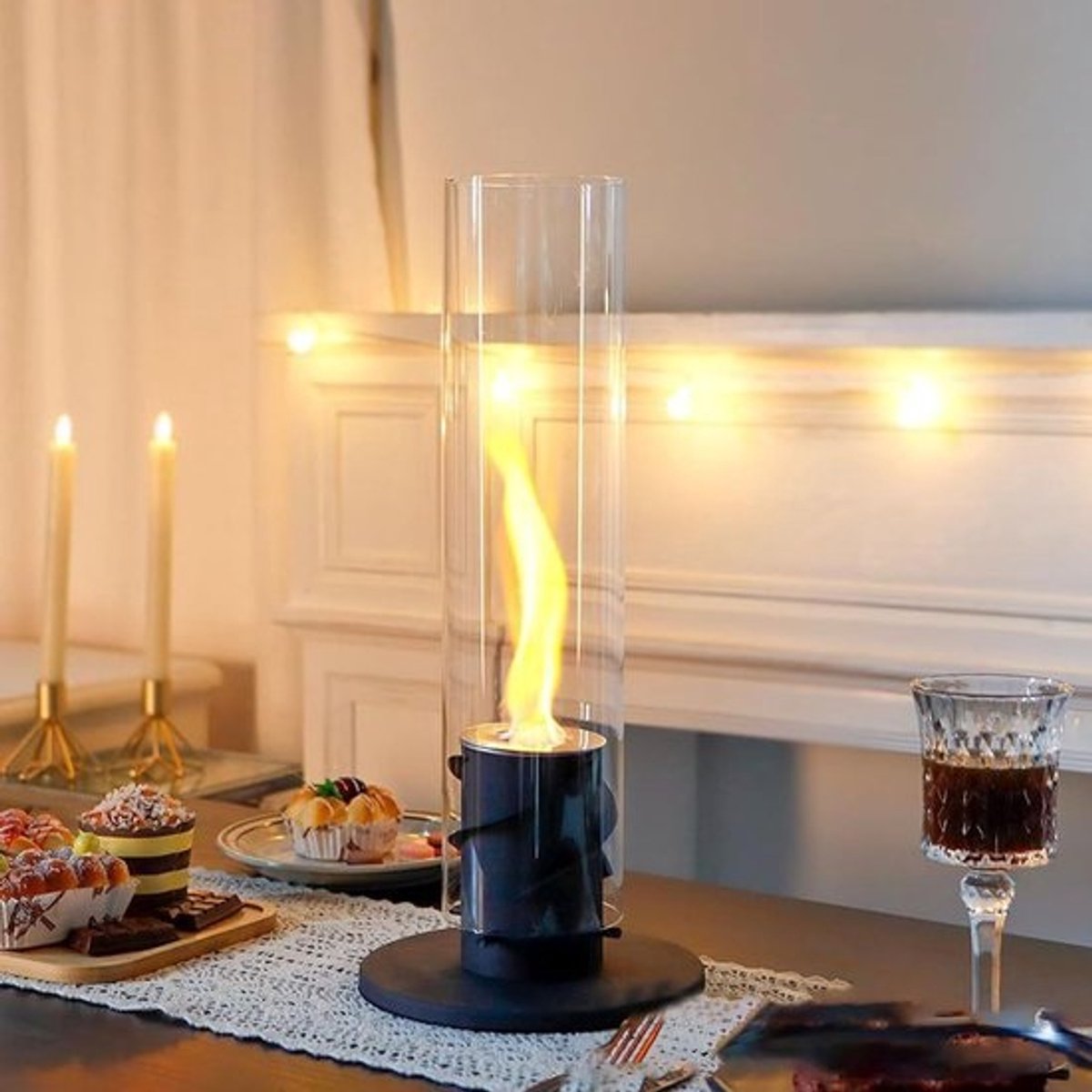 Sfeerhaard Lamp - Decoratieve Haard - Gezellige Sfeer - Verstelbaar Ontwerp - 40 x 19 cm