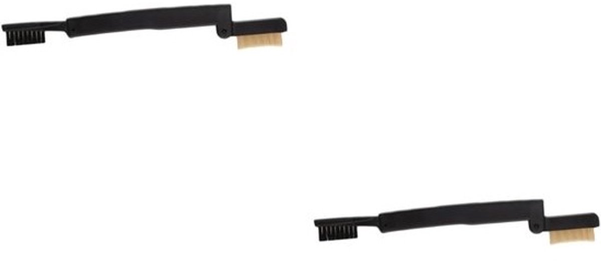 Wenkbrauwkam Set - Wimperkam Tool - Make-up Aanbrengen - Opvouwbaar Metaal Ontwerp - 15 cm Lengte - Zwart