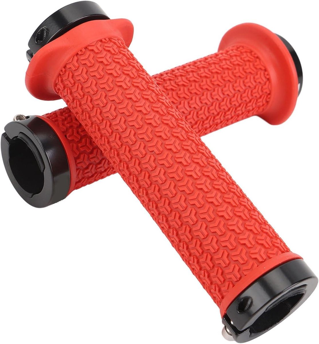 Fiets Handvatten - Stuur Grips - Comfortabel Fietsen - Schokabsorberend Siliconen - Universele Pasvorm - Rood