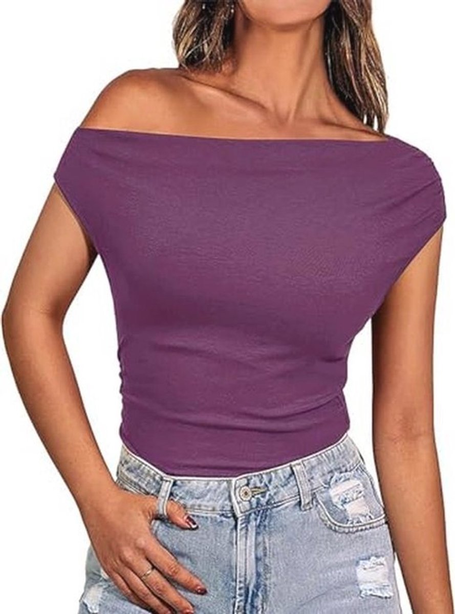 Mouwloos Dameshemd Elegant Stretch Trui voor Dames - Slank, Sexy, Asymmetrisch Y2K Top