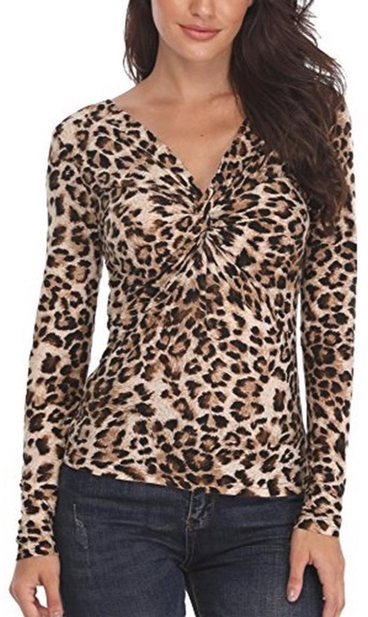 Sexy wikkelblouse voor dames met diepe V-hals en 1/2 mouwen