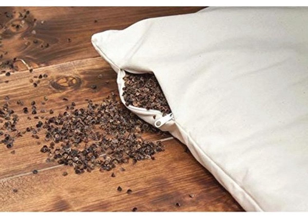 Organisch Boekweitkussen 50x60 cm - Natuurlijk en Hypoallergeen Kussen voor Optimaler Slaapcomfort