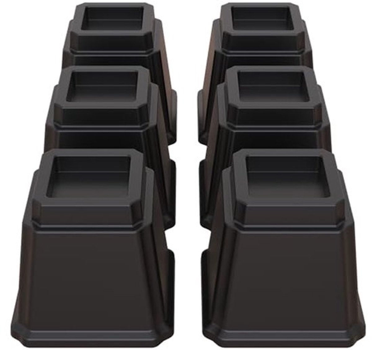 Zware Meubelverhogers 12,7 cm - Set van 6 voor Banken, Stoelen en Tafels - Zwarte Bedverhogers