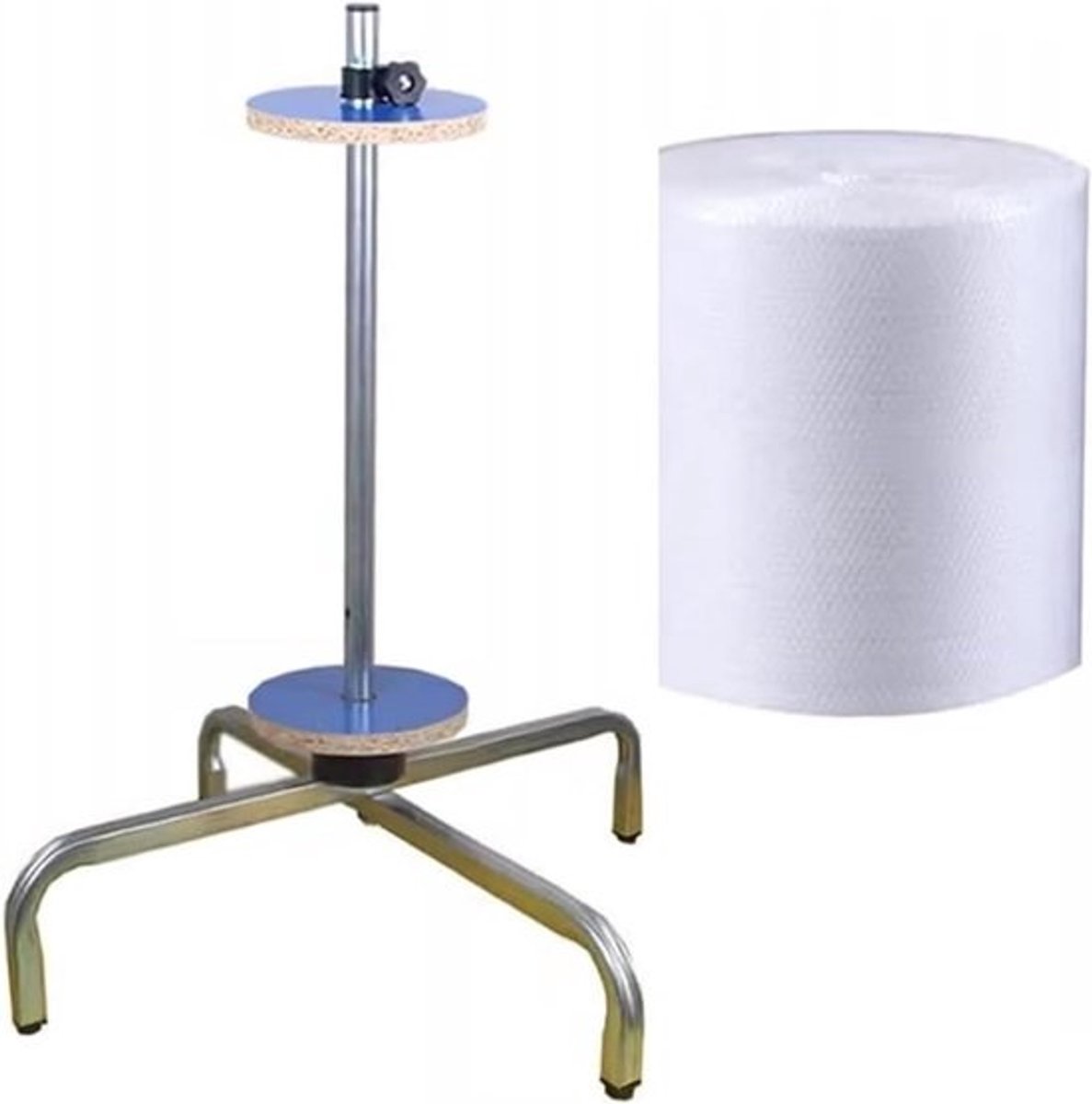 Folie Dispenser - Verpakking Houder - Efficiënt Verpakken - Metalen Frame - Tot 130 cm breed - Zilver