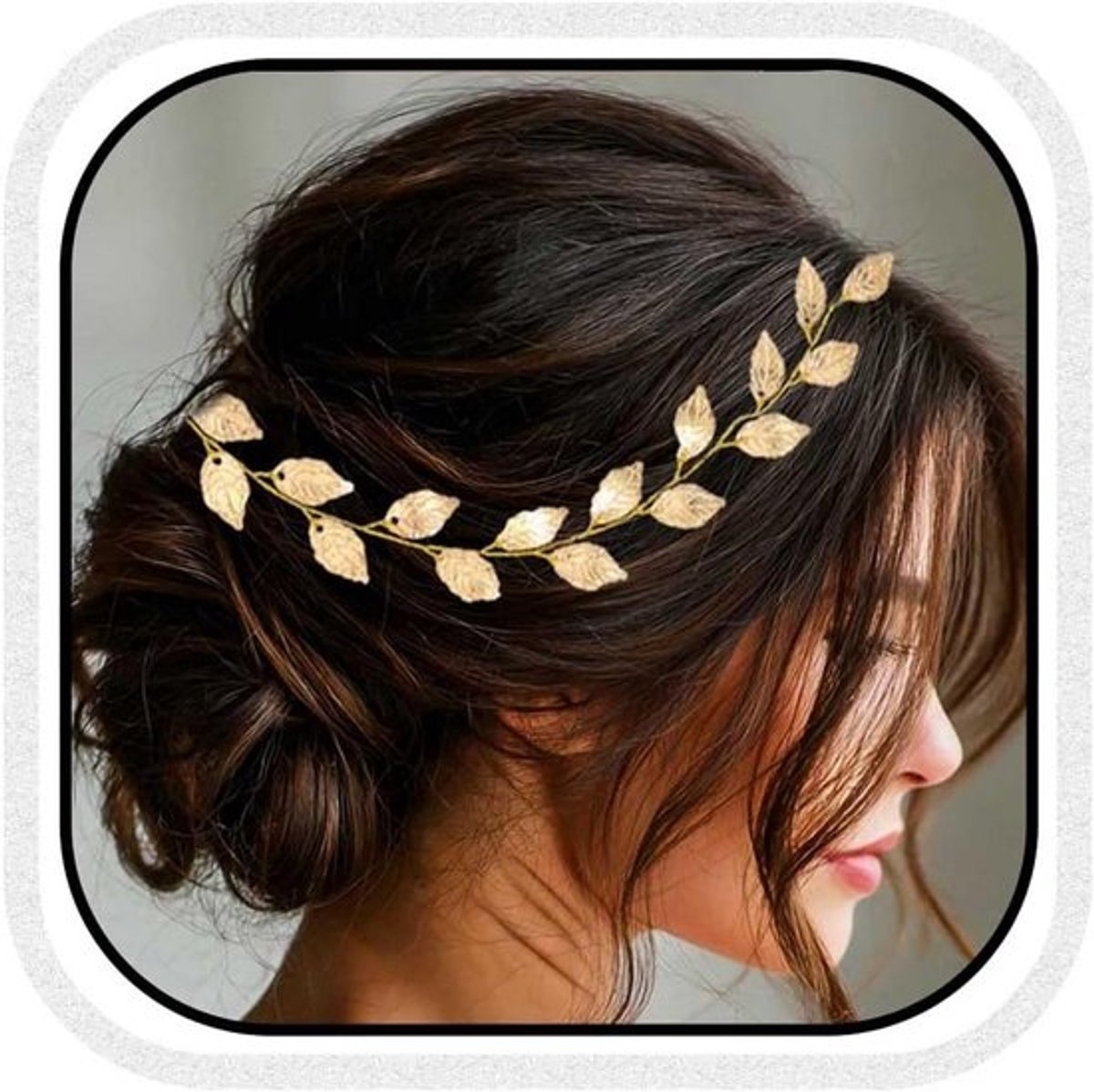 Elegant Blad Haaraccessoire Goud - Bruidssieraad voor Bruiloft en Gala