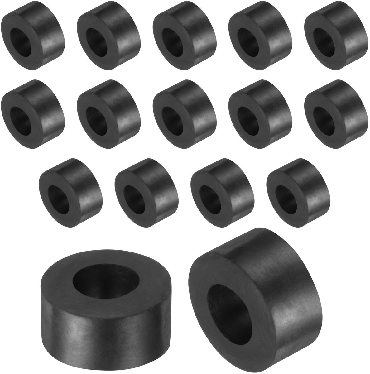 Rubberen Afstandhouders - 40mm Buitendiameter x 20mm Binnendiameter x 20mm Hoogte - 16 stuks