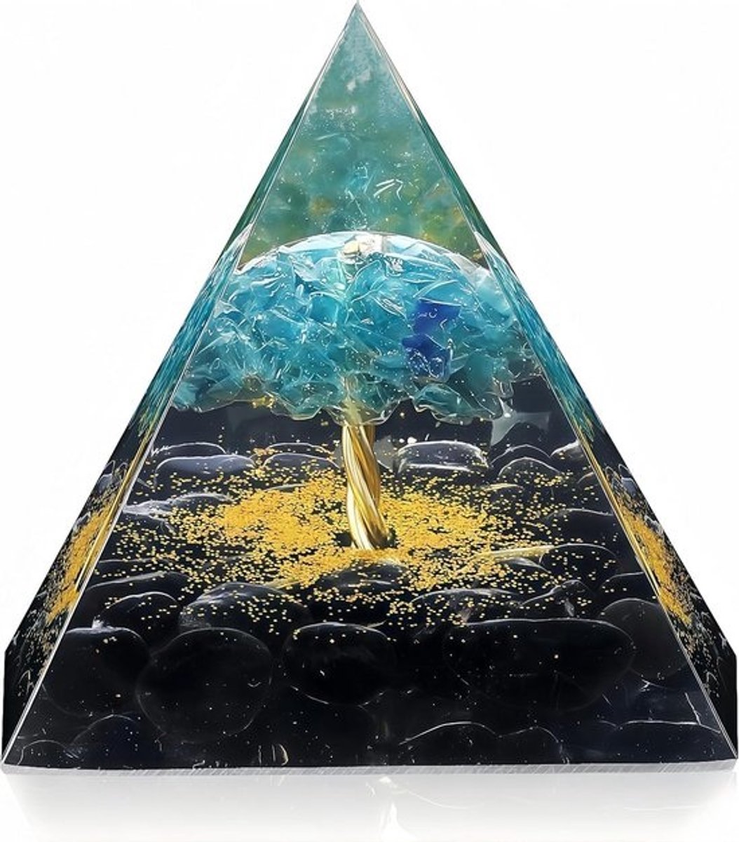 Orgonite Energiepiramide met Kristallen voor Positieve Energie en Chakra Balans