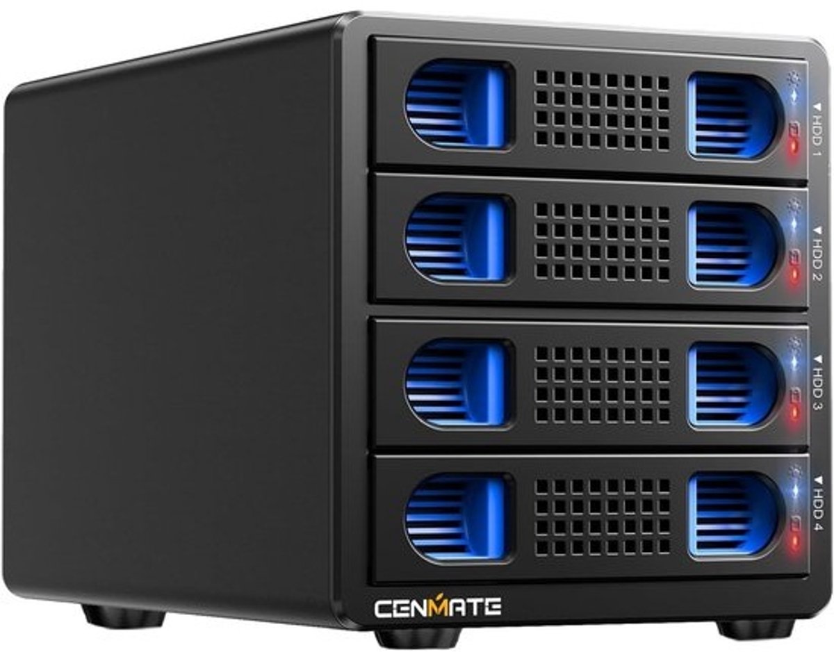 4-Bay RAID Behuizing voor 2,5/3,5 inch SATA HDD/SSD - 80TB Ondersteuning