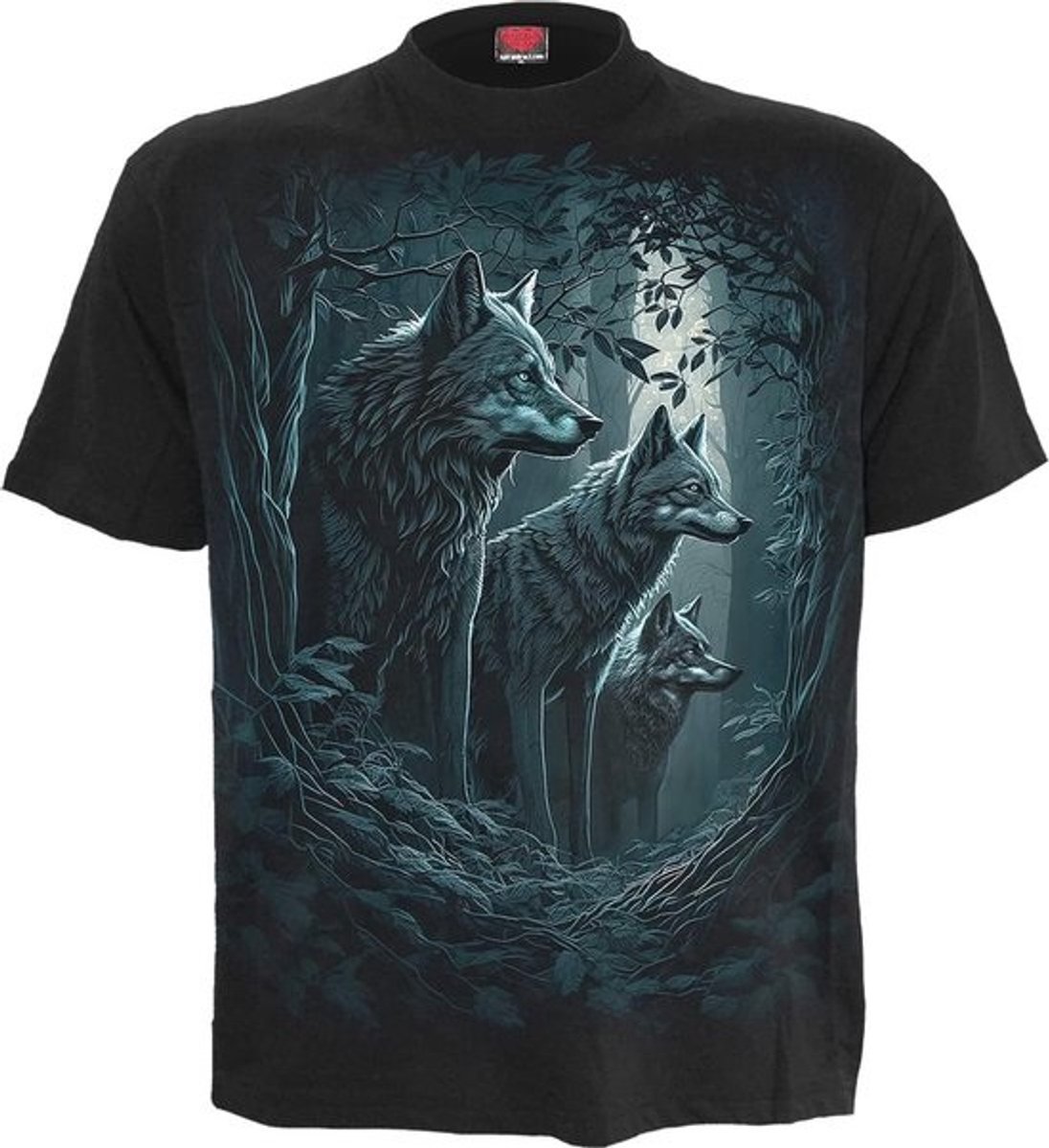 Zwart T-shirt met Dierenprint voor Rockwear