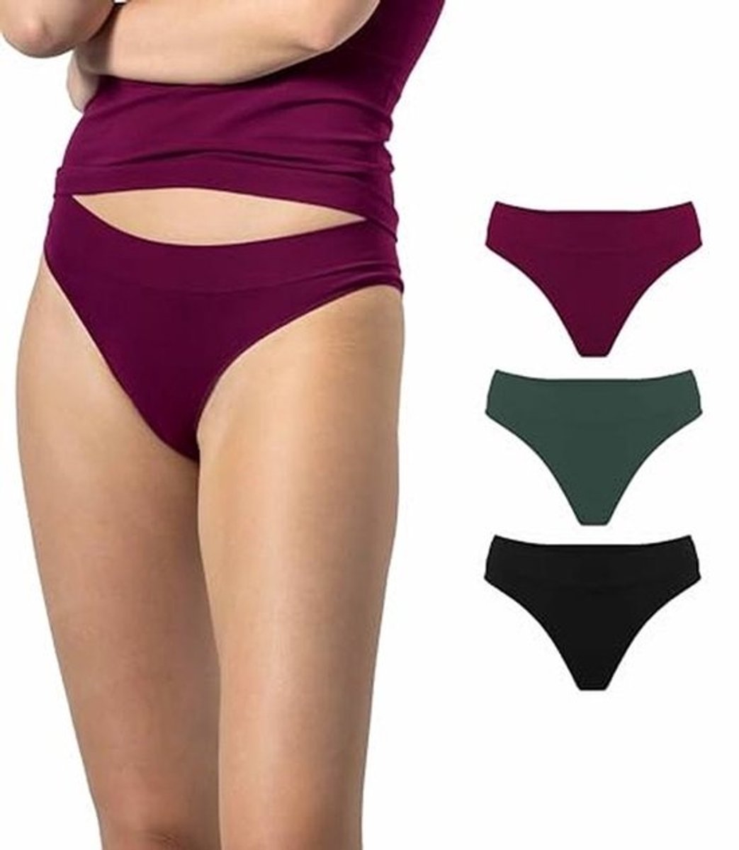 Naadloze Braziliaanse damesslips van microvezel - 3 stuks, zacht en comfortabel ondergoed